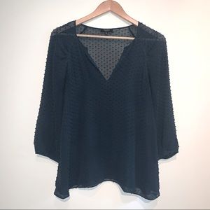 Aritzia T.Babaton Dark Turquoise Silk Blouse
